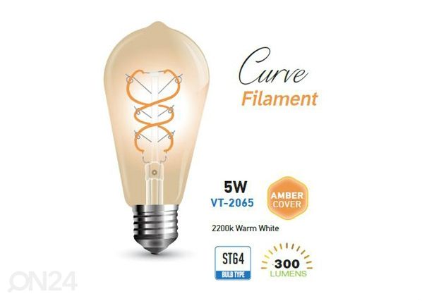 LED lamppu hehkulangalla E27 5 W