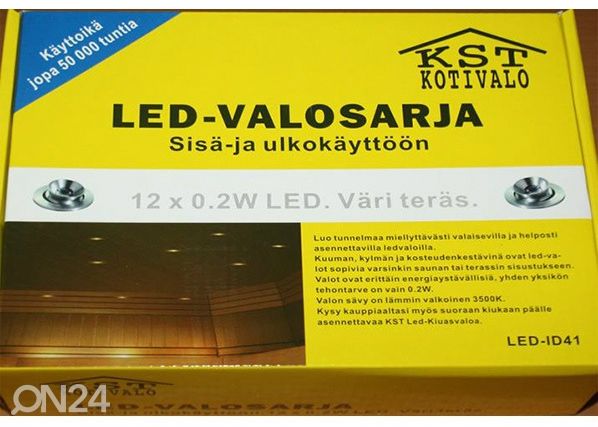 LED saunavalaisimet 12 x 0,2 W