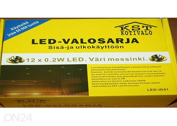 LED saunavalaisimet 12 x 0,2 W