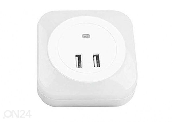 LED yövalo+2x USB lataaja