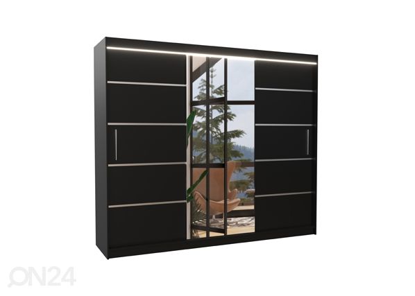Liukuovikaappi Sania I 250 cm + LED