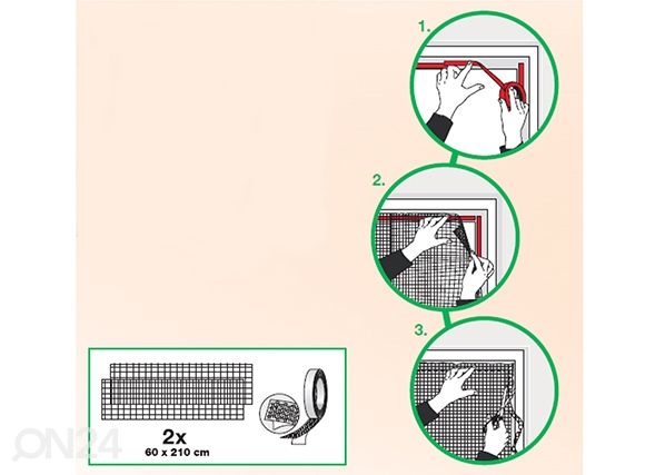 Oven hyönteisverkko 60x210 cm