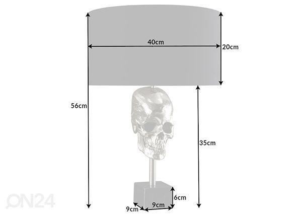 Pöytävalaisin Skull