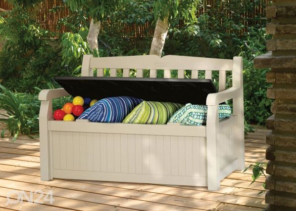 Puutarhapenkki sällytystilalla Keter Eden, beige/ tummanruskea