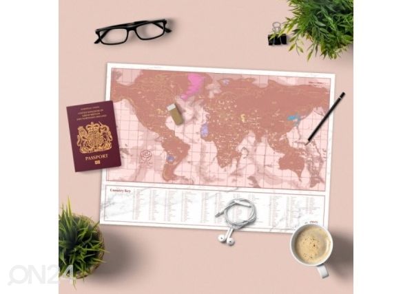 Raaputettava maailmankartta, rose