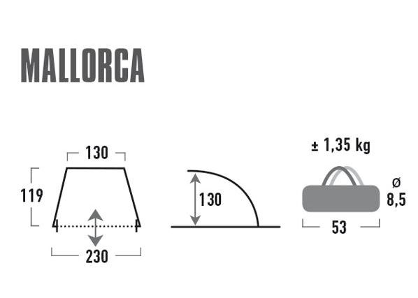 Rantateltta Mallorca Sininen / Harmaa High Peak