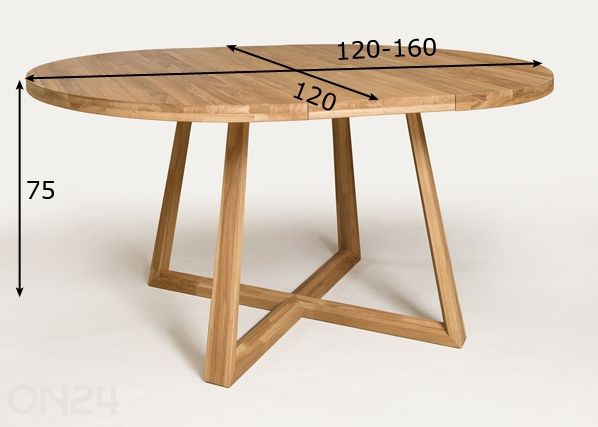 Ruokailuryhmä tammipuuta Merbi 12