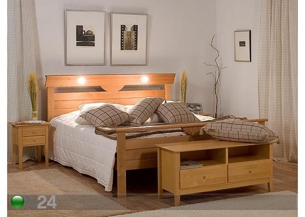 Sänky ELLA 160x200 cm, valolaitteella
