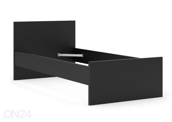 Sänky NAIA 90x190 cm, matta musta