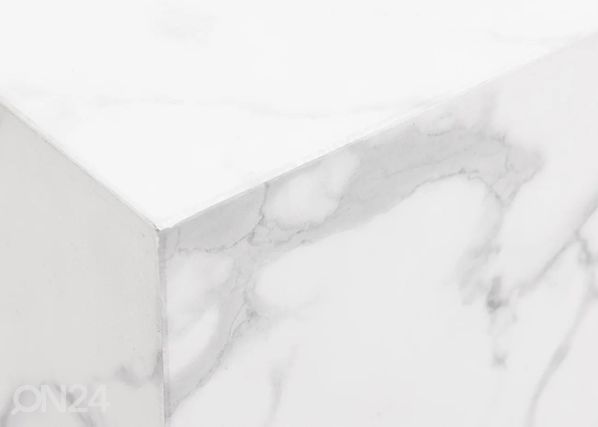 Sarjapöytä Callum, 2 kpl, valkoinen marmori