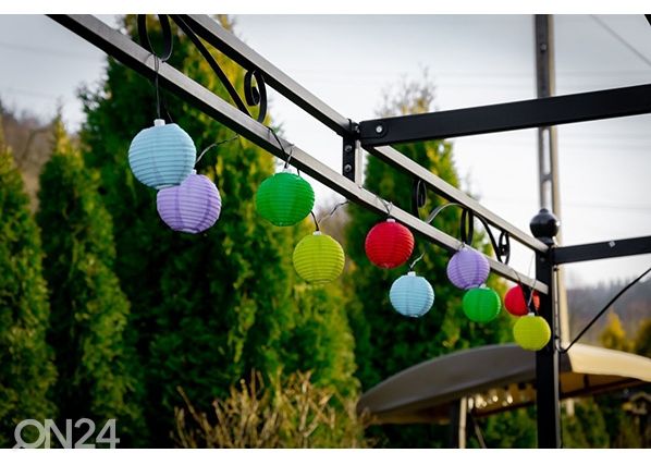 Solarvalosarja 10xLED, värilliset pallot