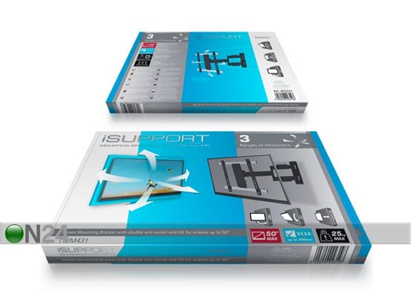 TV -seinäkiinnitys 50" asti