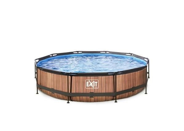 Uima-allas 300x76 cm suodatinpumpulla EXIT Wood