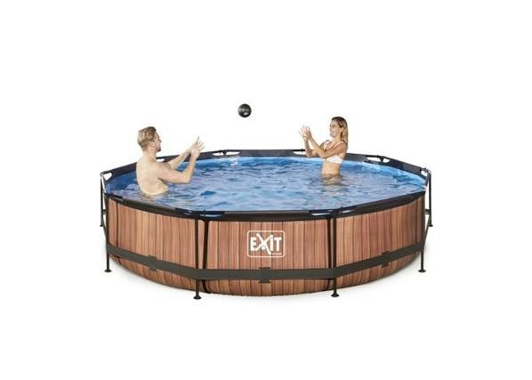 Uima-allas 300x76 cm suodatinpumpulla EXIT Wood