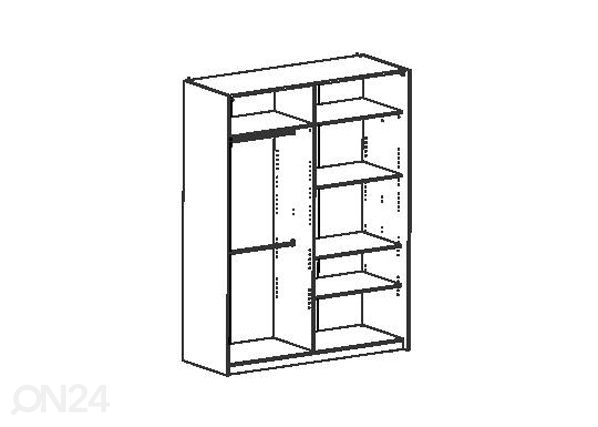 Vaatekaappi liukuovilla