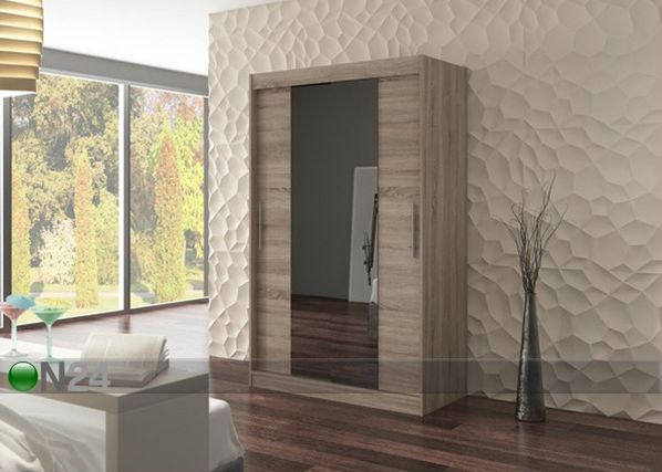 Vaatekaappi liukuovilla 120 cm