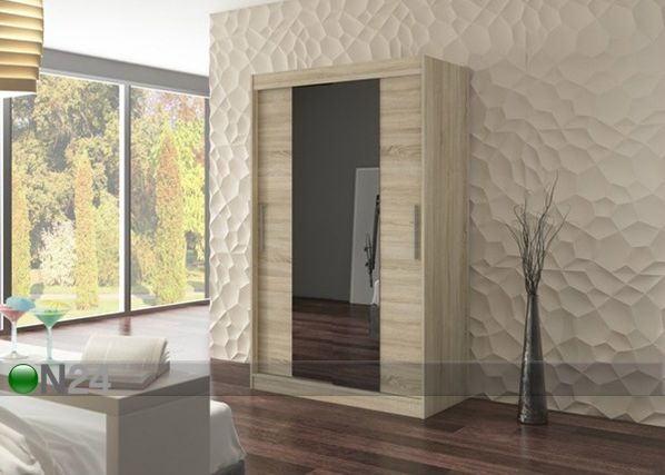 Vaatekaappi liukuovilla 120 cm