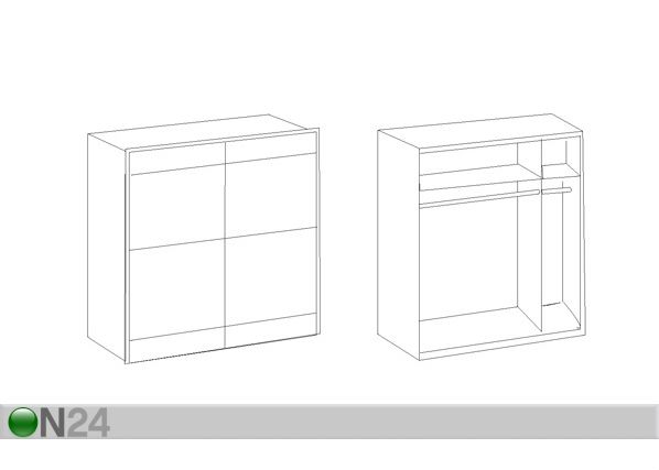 Vaatekaappi liukuovilla CINDY