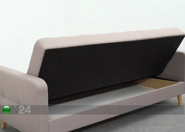 Vuodesohva vuodevaatelaatikolla