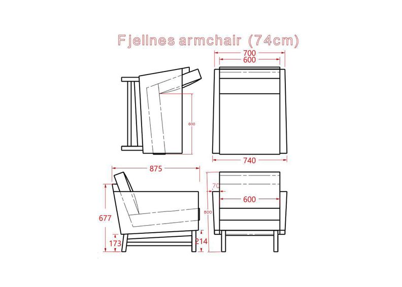3-istuttava sohva Fjellness kuvasuurennos