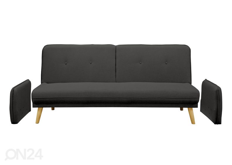 3-istuttava vuodesohva 80x188 cm, tummanharmaa kuvasuurennos