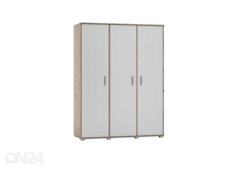 3-ovinen vaatekaappi Aura 150 cm kuvasuurennos