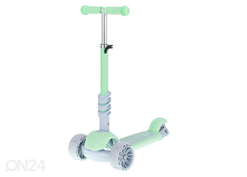 3-pyöräinen potkupyörä satulalla ja LED-valoilla kuvasuurennos