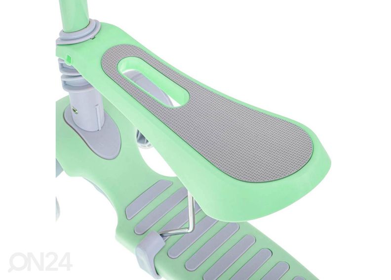 3-pyöräinen potkupyörä satulalla ja LED-valoilla kuvasuurennos