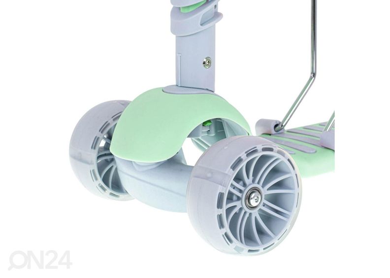 3-pyöräinen potkupyörä satulalla ja LED-valoilla kuvasuurennos