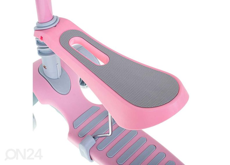 3-pyöräinen potkupyörä satulalla ja LED-valoilla kuvasuurennos