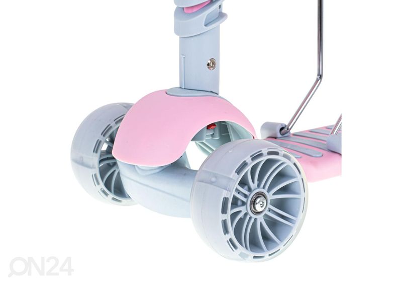 3-pyöräinen potkupyörä satulalla ja LED-valoilla kuvasuurennos