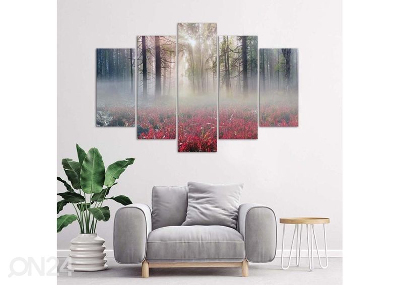 5-osainen sisustustaulu Sky at sunset 200x100 cm kuvasuurennos