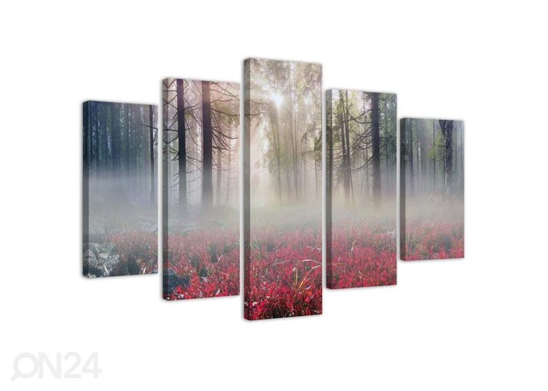 5-osainen sisustustaulu Sky at sunset 200x100 cm kuvasuurennos