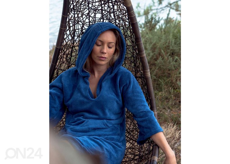 Aamutakki poncho, sininen kuvasuurennos