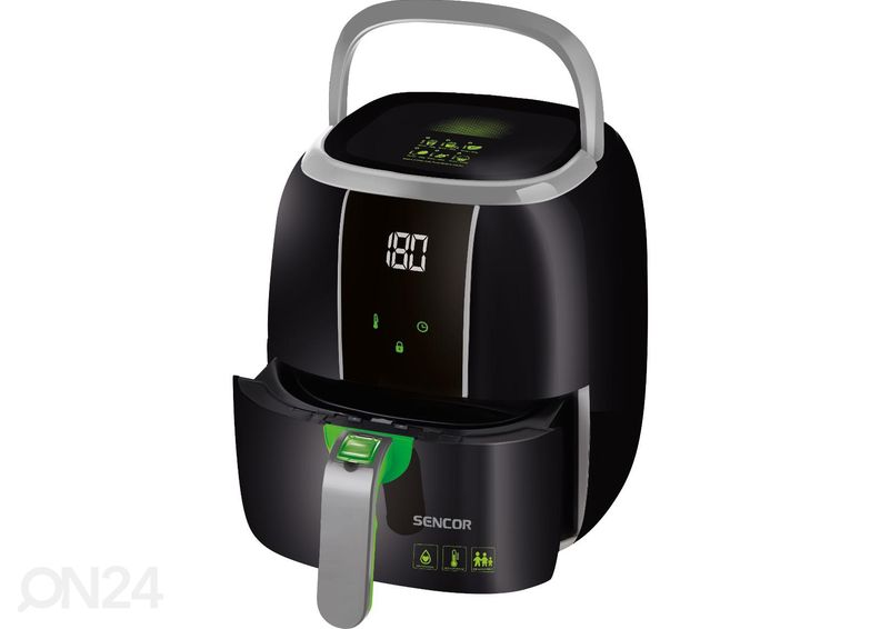 Airfryer Sencor SFR5321, musta kuvasuurennos