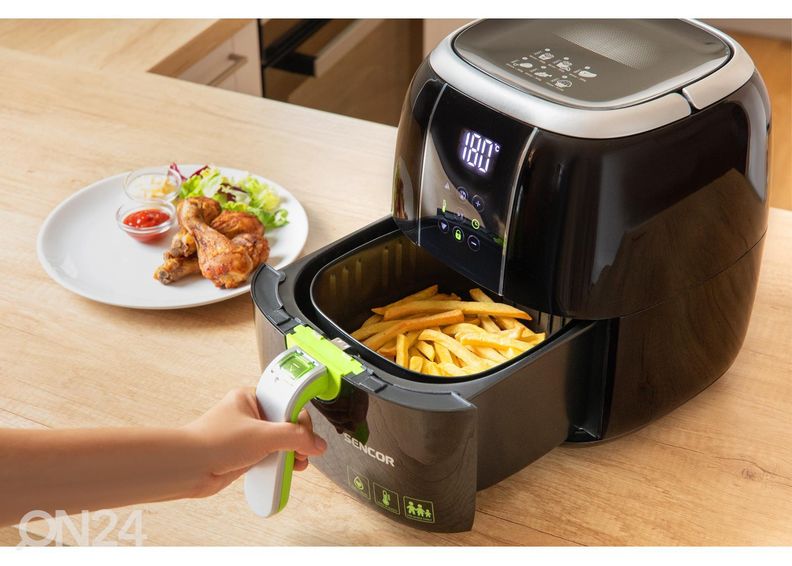 Airfryer Sencor SFR5321, musta kuvasuurennos
