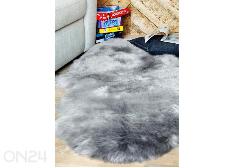 Aito lampaantalja Merino grey Duo ±60x180 cm kuvasuurennos