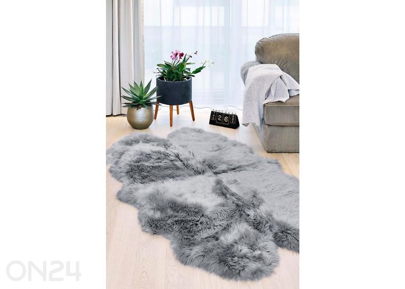 Aito lampaantalja Merino grey Quatro ±90x180 cm kuvasuurennos