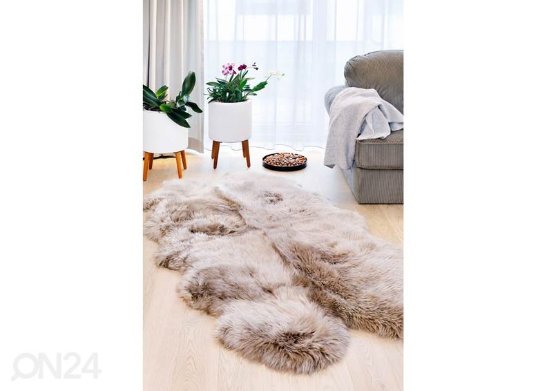 Aito lampaantalja Merino mink Quatro ±90x180 cm kuvasuurennos