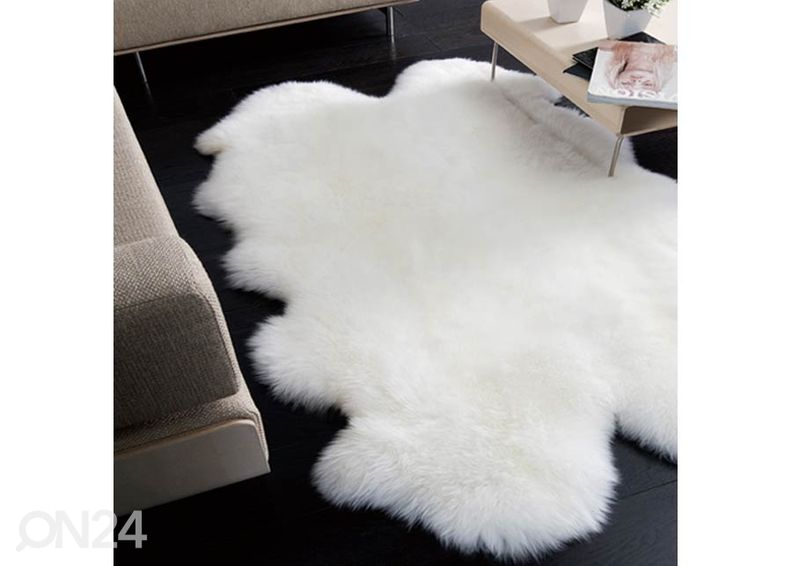 Aito lampaantalja Merino natural white Quatro ±90x180 cm kuvasuurennos