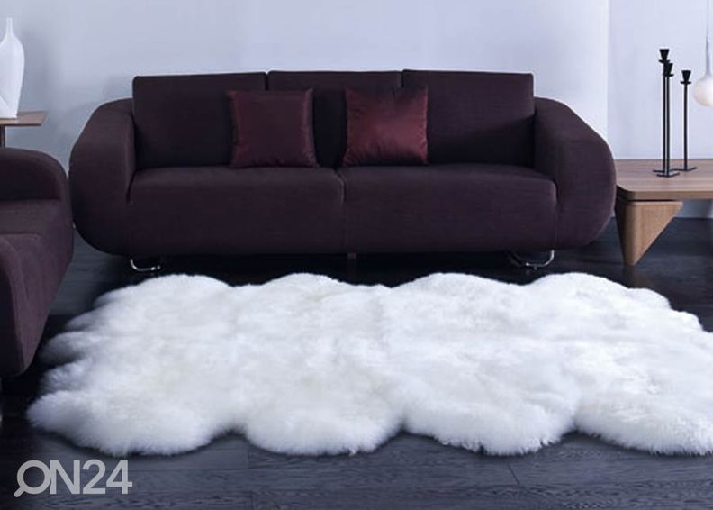Aito lampaantalja Merino natural white Quatro ±90x180 cm kuvasuurennos