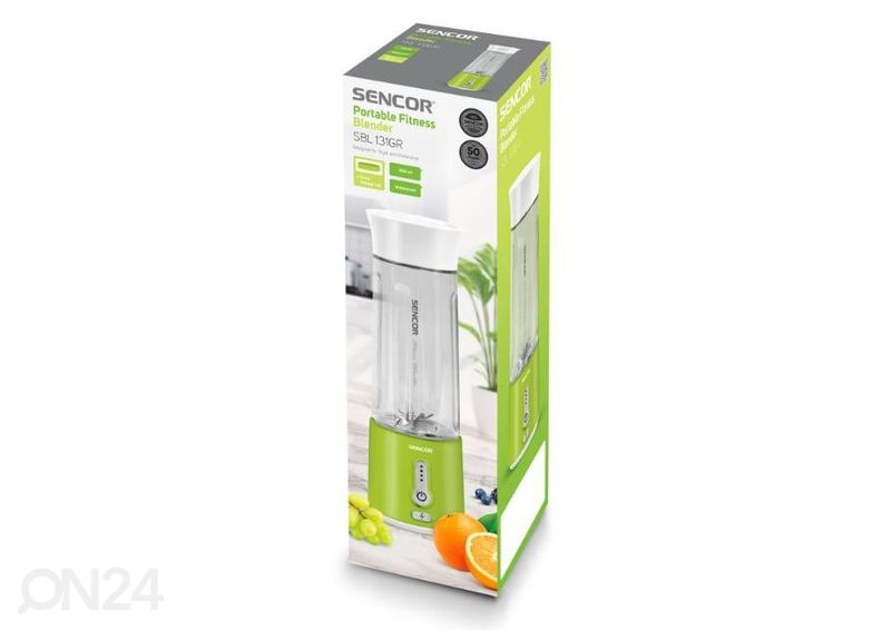 Akkukäyttöinen smoothie-sekoitin Sencor SBL131GR, vihreä kuvasuurennos