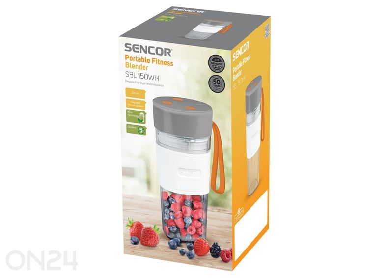 Akkukäyttöinen tyhjiö-smoothie-tehosekoitin Sencor SBL150WH kuvasuurennos