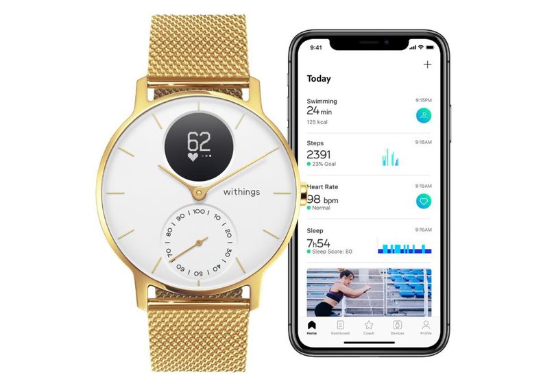 Älykello HR 36mm Champagne kullansävy-valkoinen kuvasuurennos