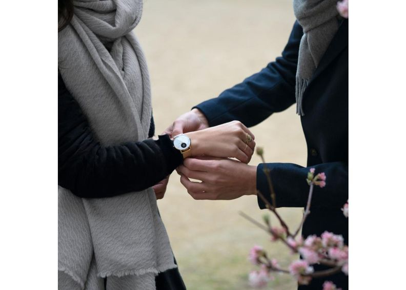 Älykello HR 36mm Champagne kullansävy-valkoinen kuvasuurennos