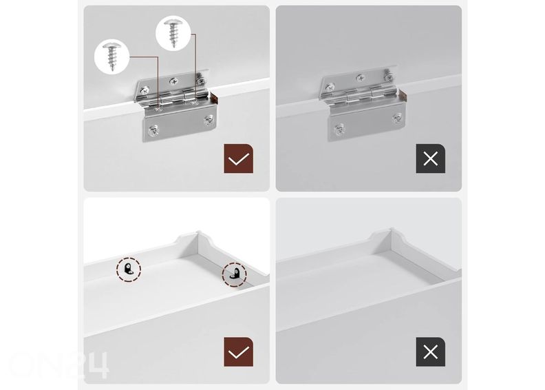 Arkku-säilytyslaatikko 100x40 cm, valkoinen kuvasuurennos