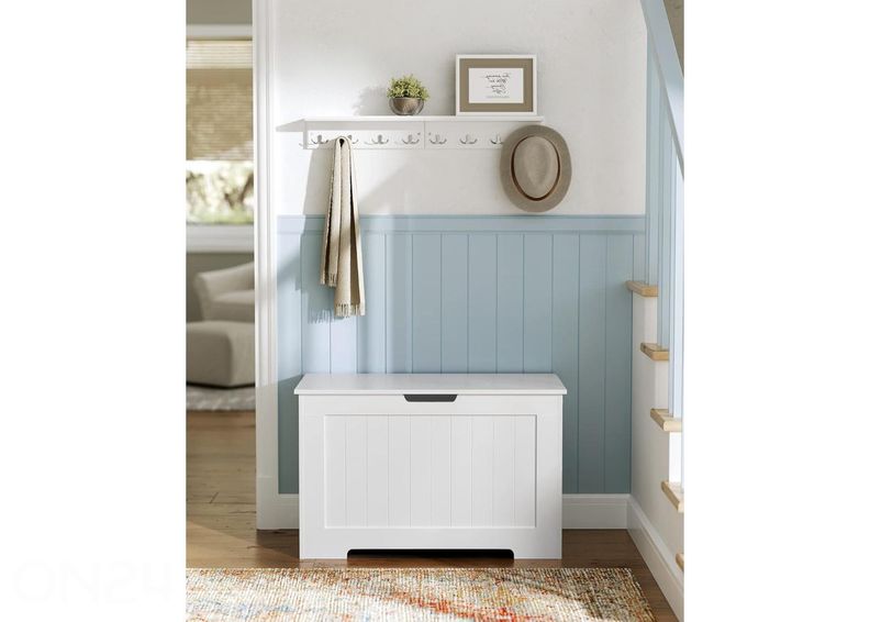 Arkku-säilytyslaatikko 76x40 cm, valkoinen kuvasuurennos