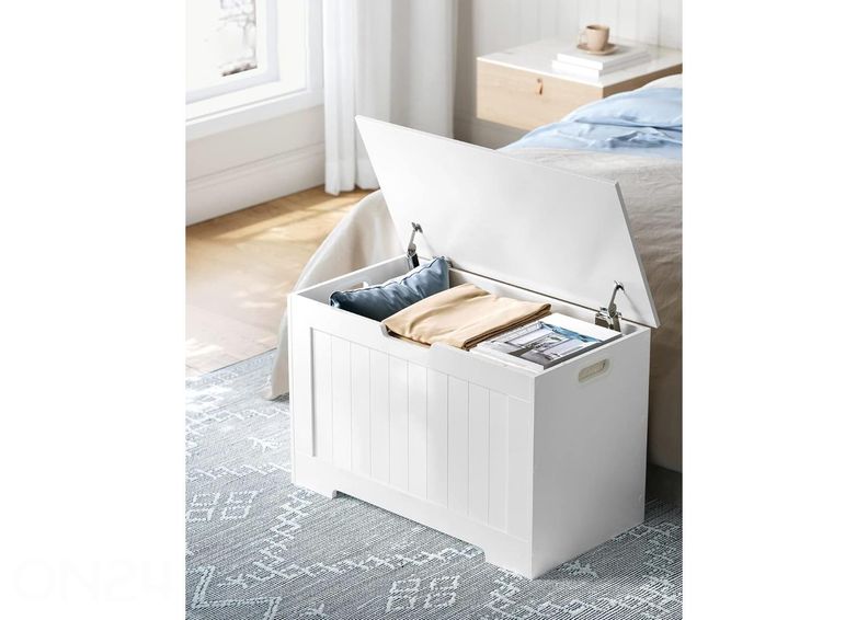 Arkku-säilytyslaatikko 76x40 cm, valkoinen kuvasuurennos