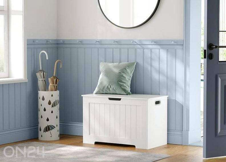 Arkku-säilytyslaatikko 76x40 cm, valkoinen kuvasuurennos