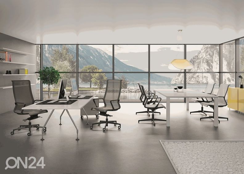 Asiakastuoli/ työtuoli Epic, valkoinen runko kuvasuurennos